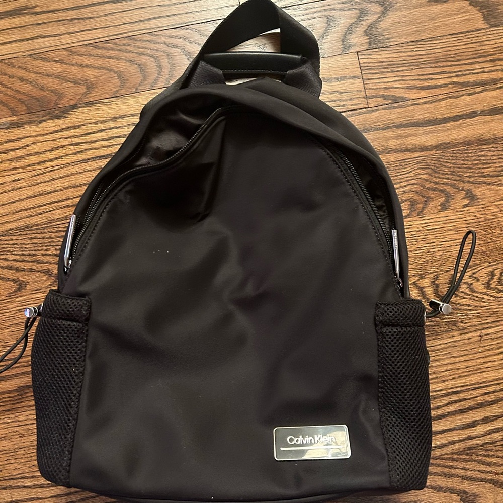 Jessie Mesh Side Pocket Nylon Backpack by Calvin Klein